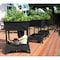 Emsco Group Raised Bed Grow Box, With 30in Stand, 4 Casters, and Supply Storage Grate, Self-Watering, Charcoal 2336W - alternate 3